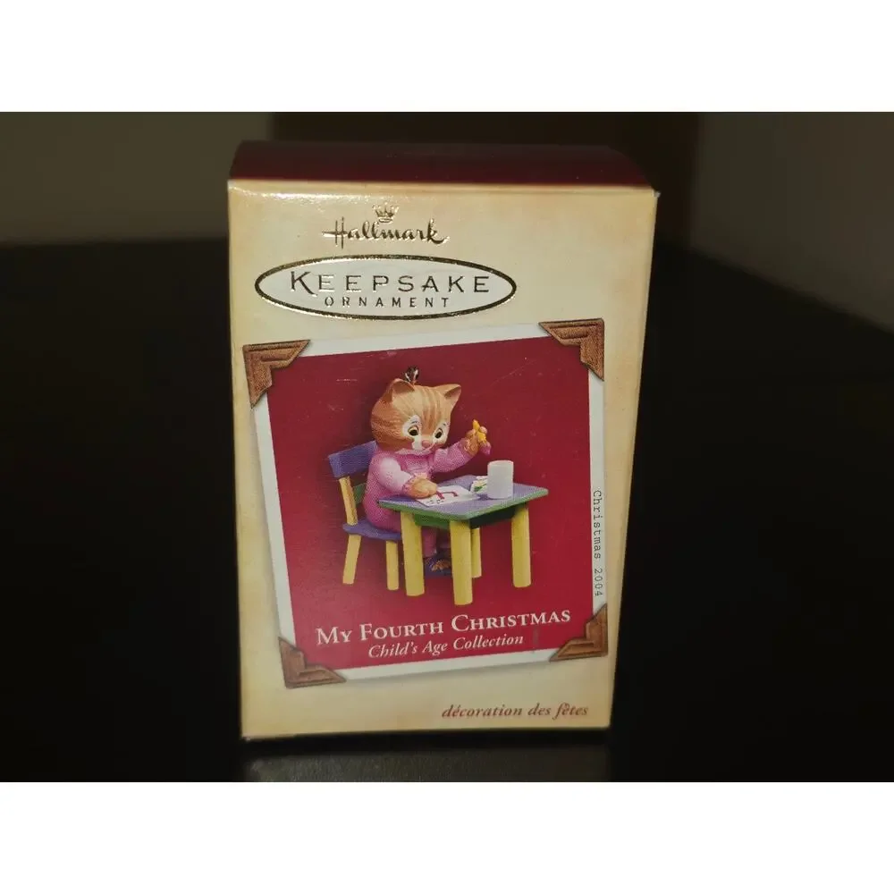 Vintage 2004 Hallmark Ornament “My Fourth Christmas” Childs Age Collection C130s